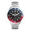 Fossil Fb 03 Silver Red Metal Watch
