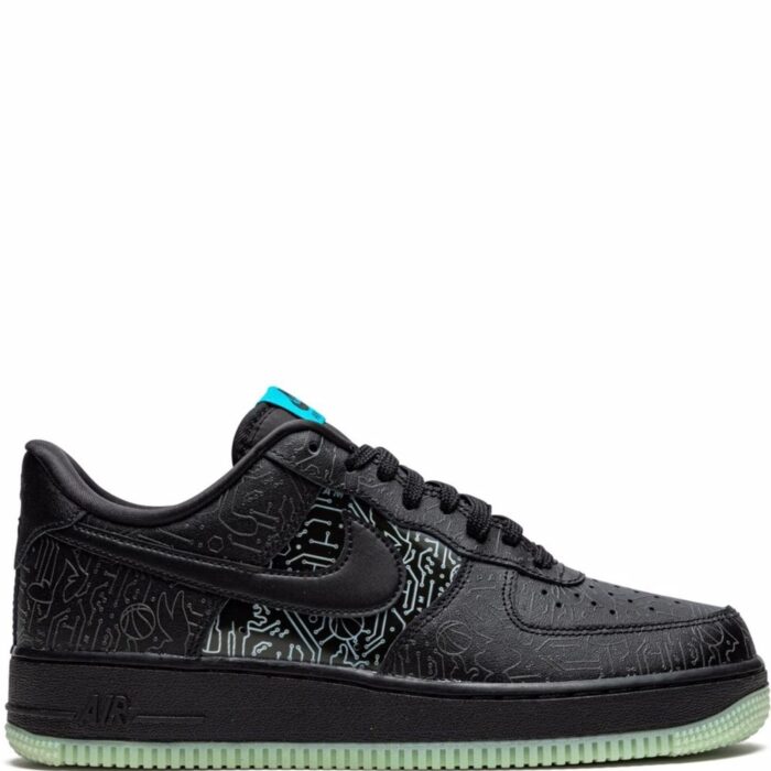 airforce 1 computer chip x space jam glows in dark reflective