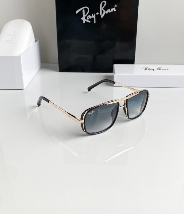Branded Rb Blue Gold Sunglasses Bt (With Original Kit)