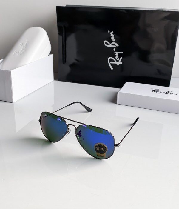 RAYBAN BLACK BLUE MERCURY 3025 SUNGLASSES