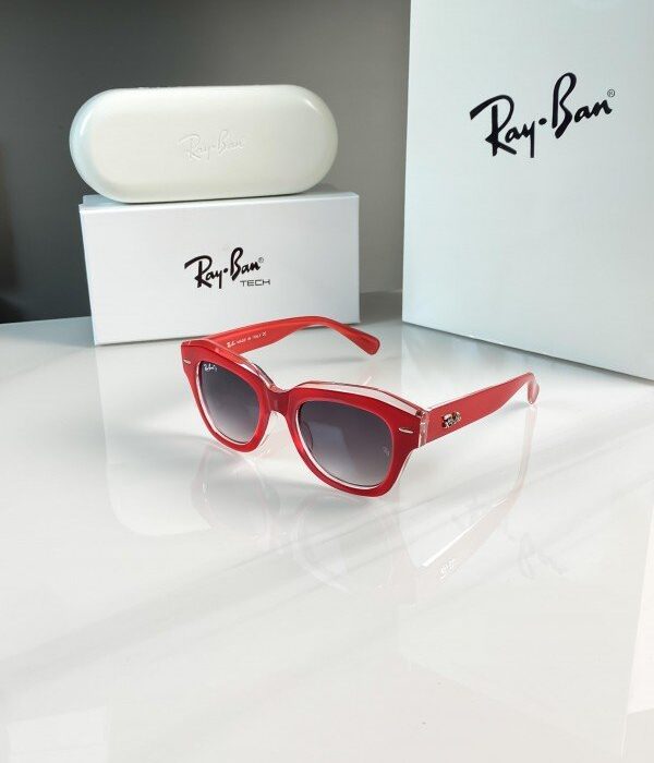 Rayban red black 2186