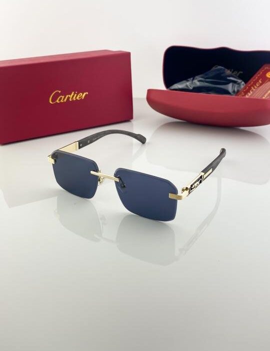 Cartier Gold Black 3116 Sunglasses