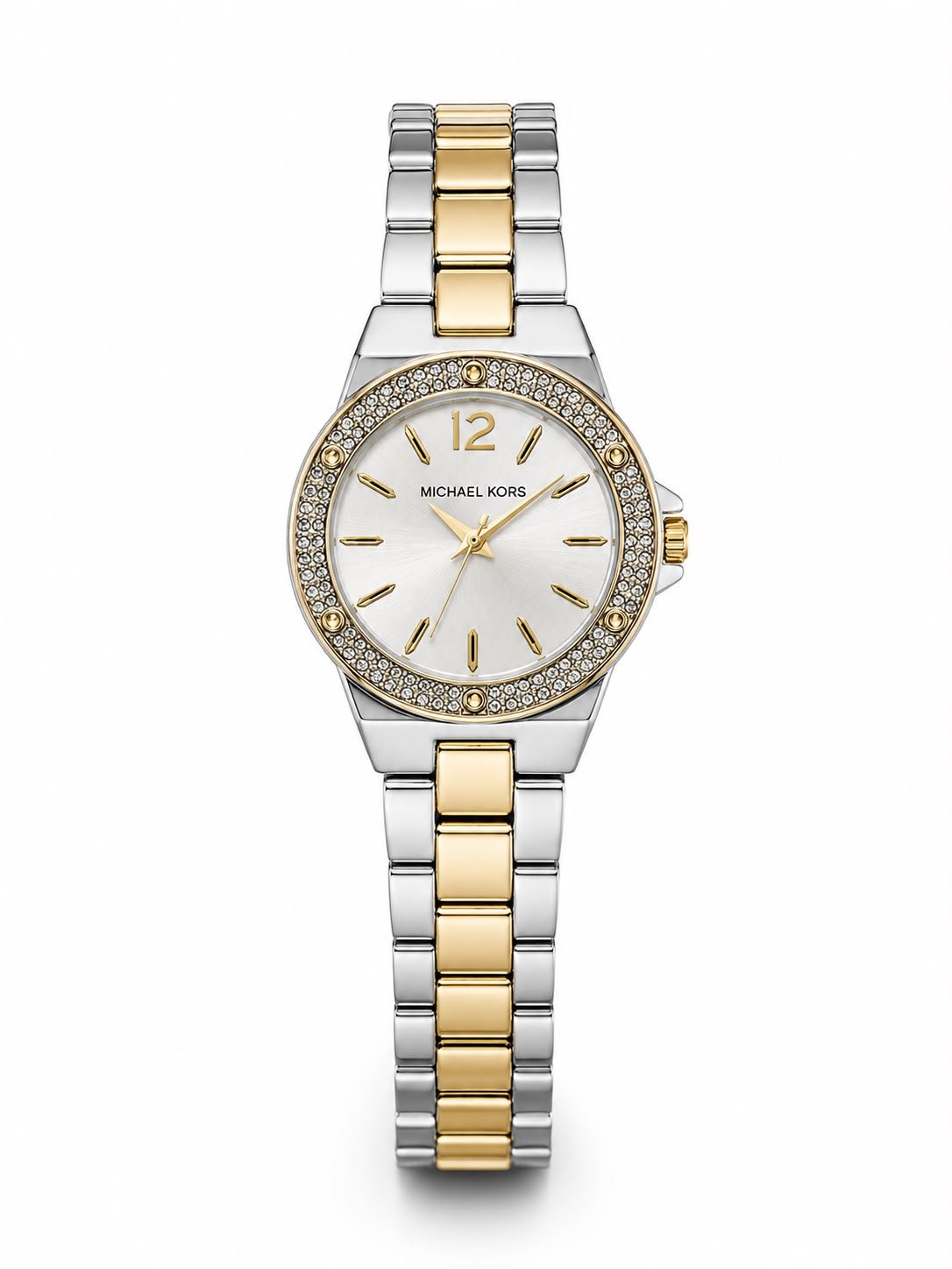 Michael kors Two-Tone Gold & Silver Crystal Bezel Watch