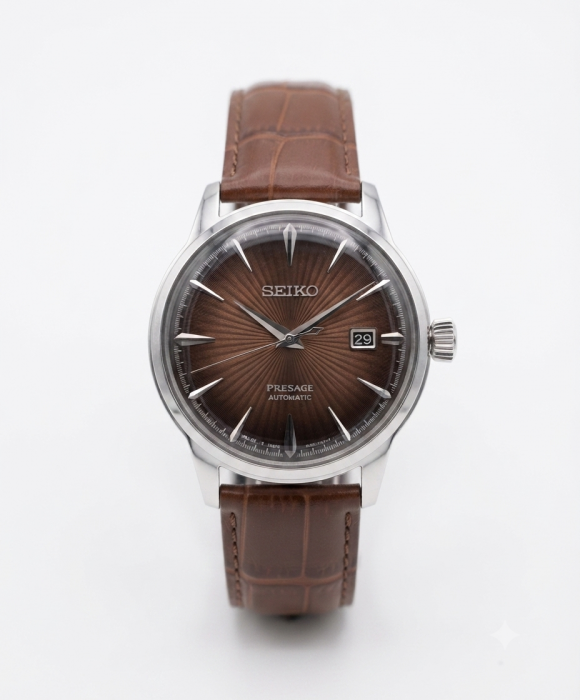 Seiko Presage Automatic Leather Silver Dial