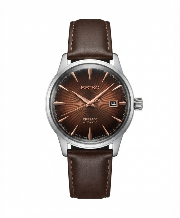 Seiko Presage Automatic Leather Silver copper Dial