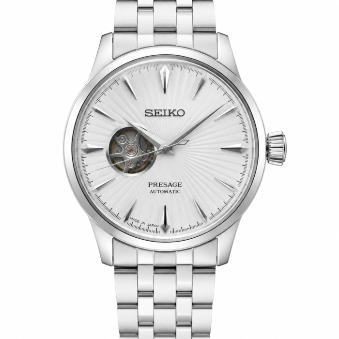 Seiko presage open heart (silver white)